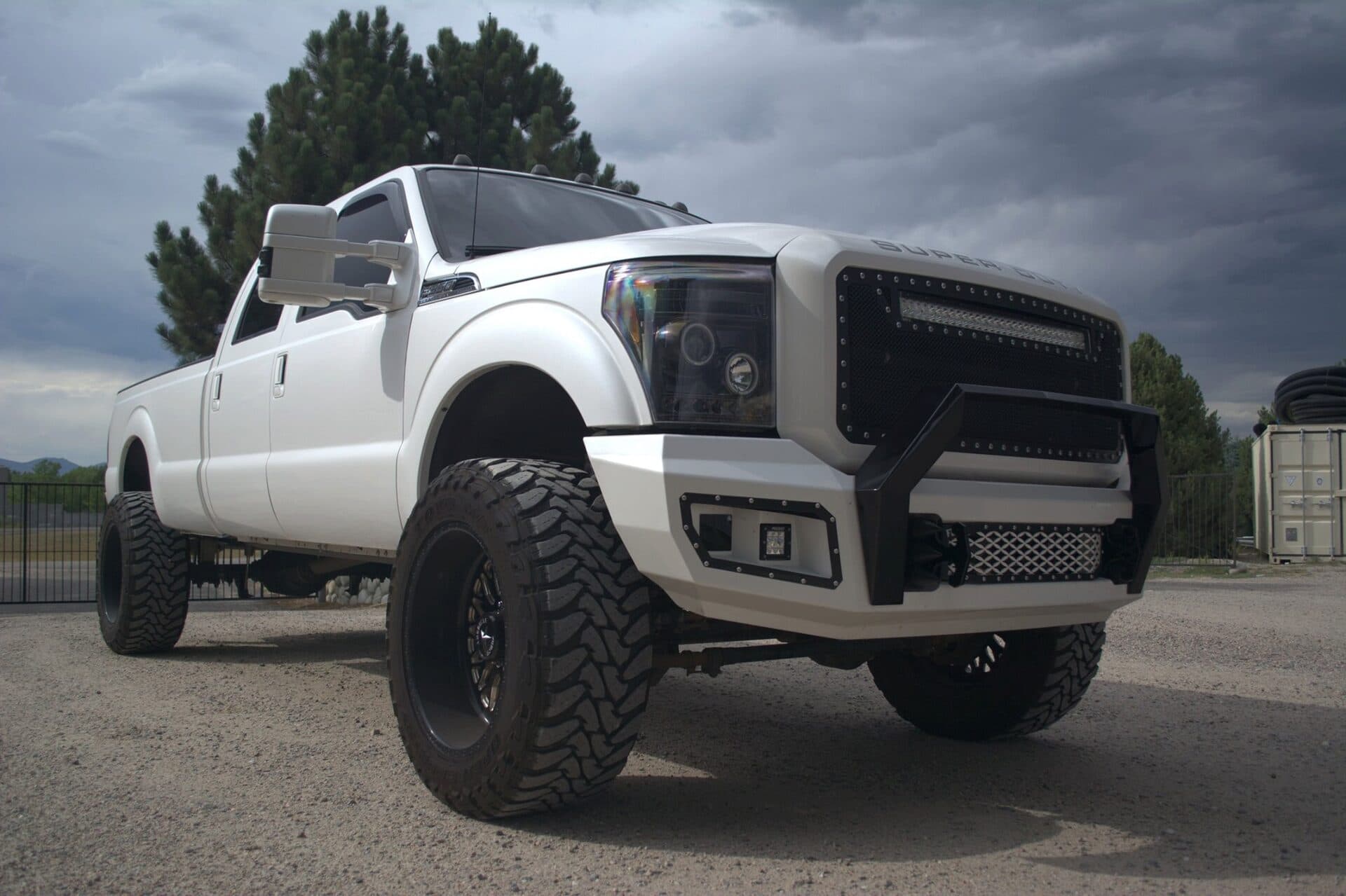 A work truck at the Iron Forge shop in Sedalia, Colorado