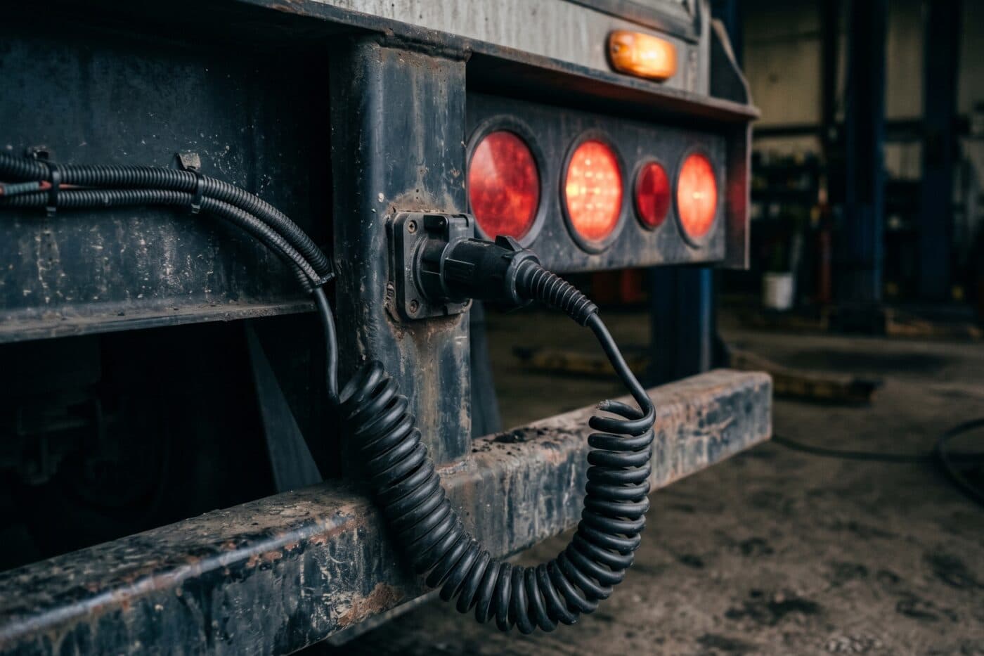 Tech tracing a trailer wiring harness or truck lights